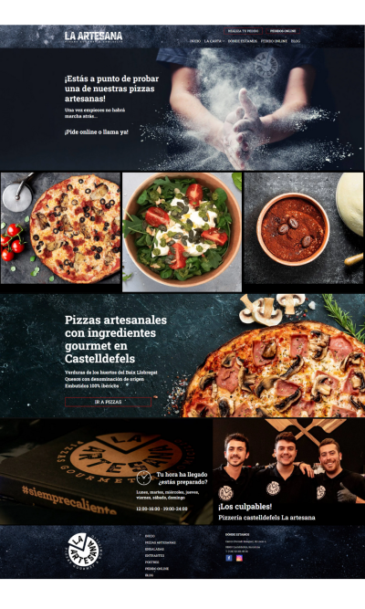 Diseño Web para Pizzería Castelldefels