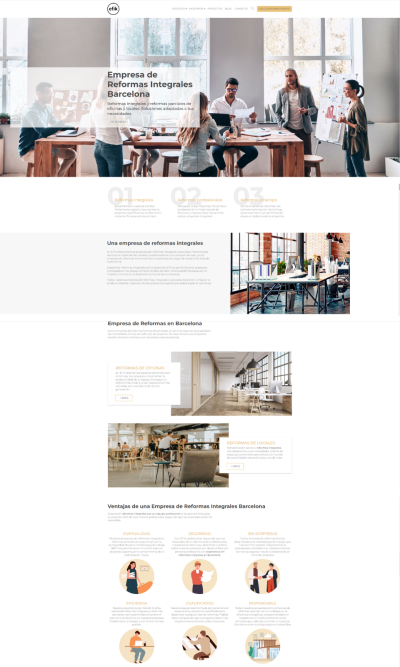 Diseño web para empresa de reformas Barcelona